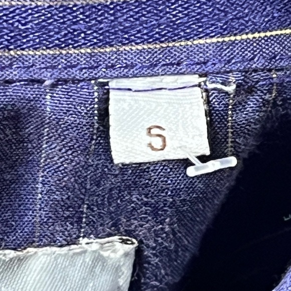 Western Pearl Snap Purple Striped Cowboy Rockabilly Rancher Button Down - Picture 6 of 7